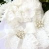 Luxury Lace WhiteDog flower girl dress bridesmaid dress