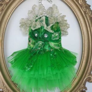 green color frock for your puppy online