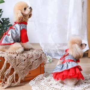 Chinese style dog matching clothes