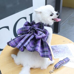 purple dog dress harness