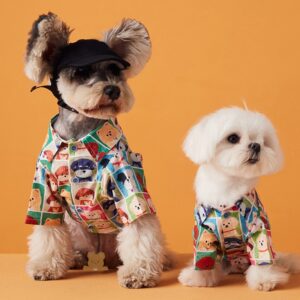 cartton dog portrait collage pet dog shirt