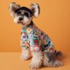 cartton dog portrait collage pet dog shirt