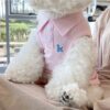 pink dog polo shirt